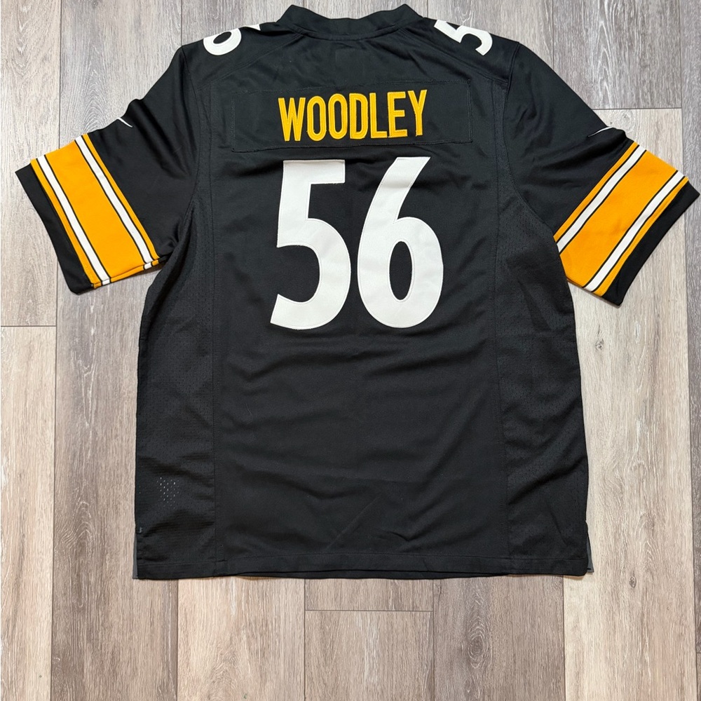Pittsburgh Steelers Nike “Woodley” Stitched Home Jersey Men’s size Large